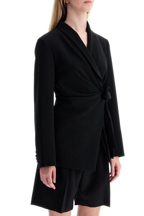 MAX MARA PIANOFORTE Asymmetrical Draped Robe Jacket - IT Size 38