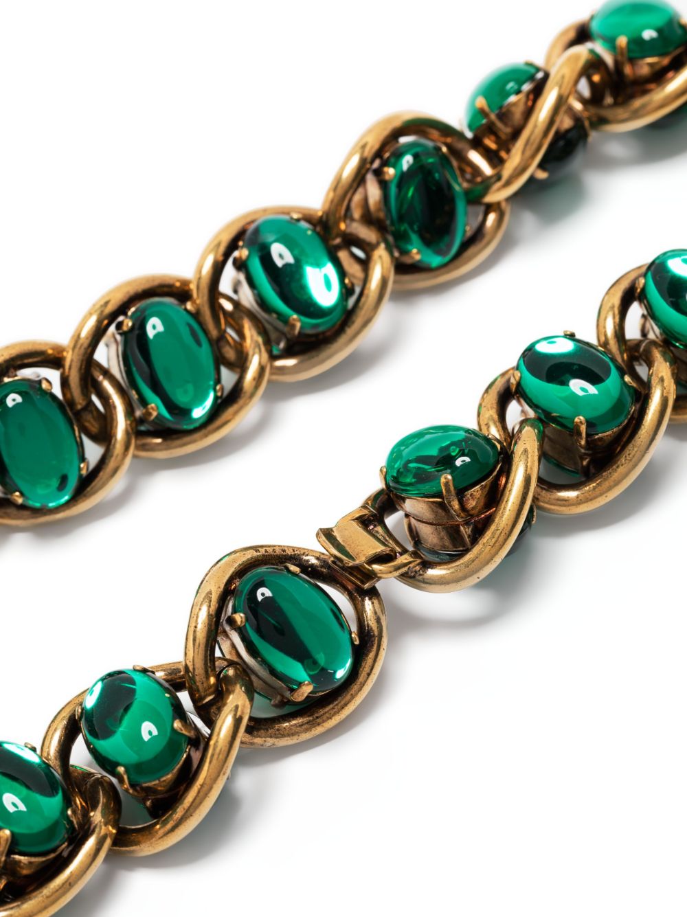 MARNI Emerald Rhinestone Maxi Necklace for Women - FW23 Collection