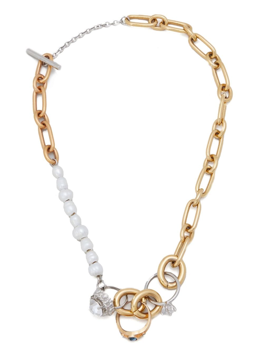 MARNI Nivintgold Collar Necklace with Pearl and Glass Detailing for Women