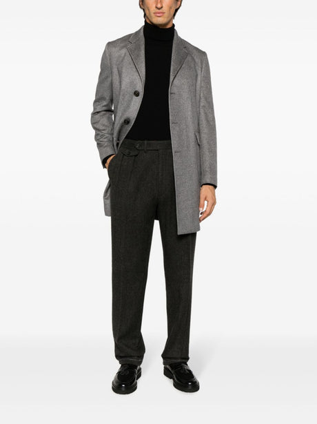 COLOMBO Men's Dark Grey Cashmere-Silk Blend Jacket