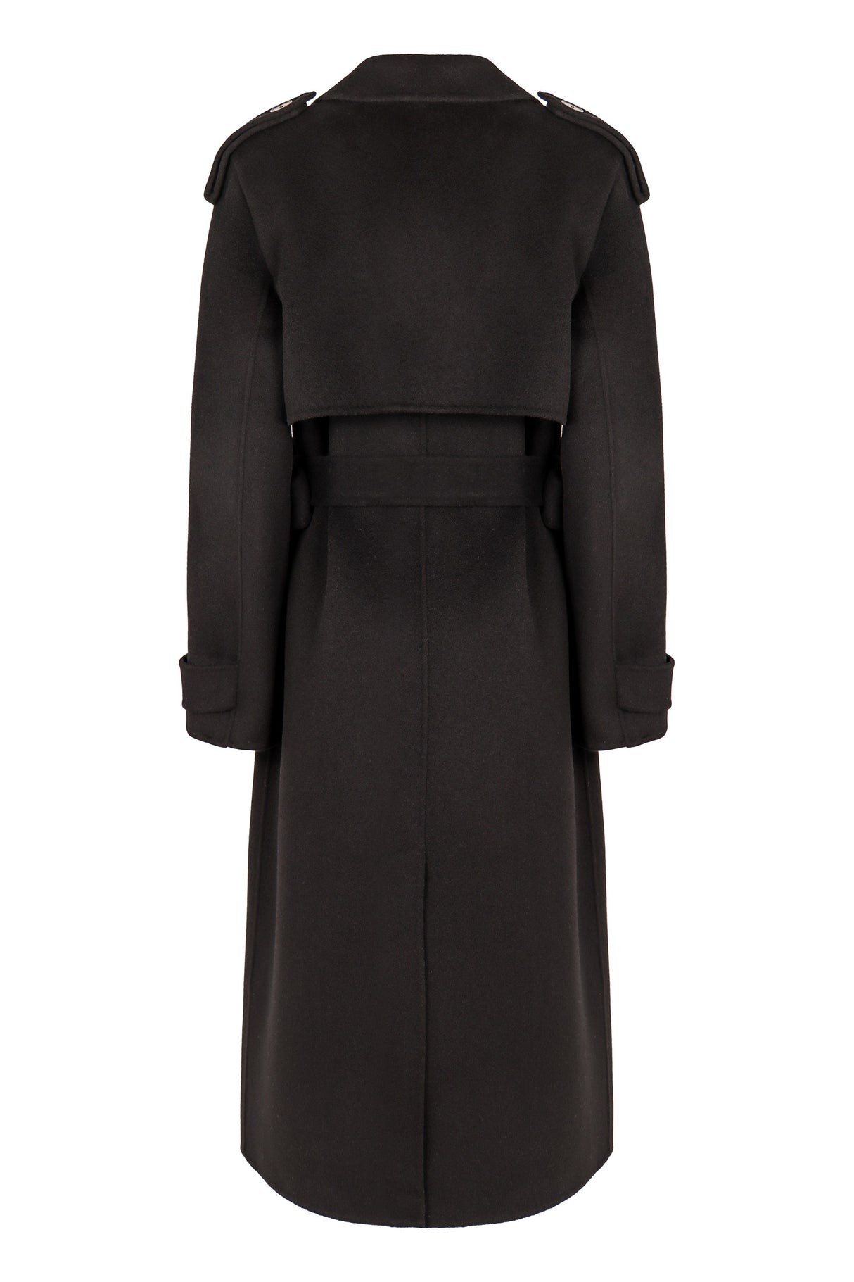 ELISABETTA FRANCHI Chic Wool Double-Breasted Trench Jacket