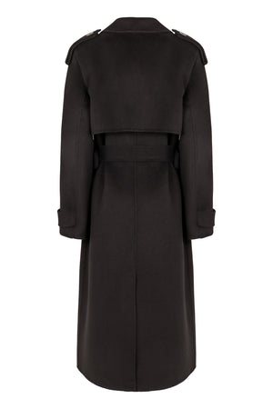 ELISABETTA FRANCHI Chic Wool Double-Breasted Trench Jacket