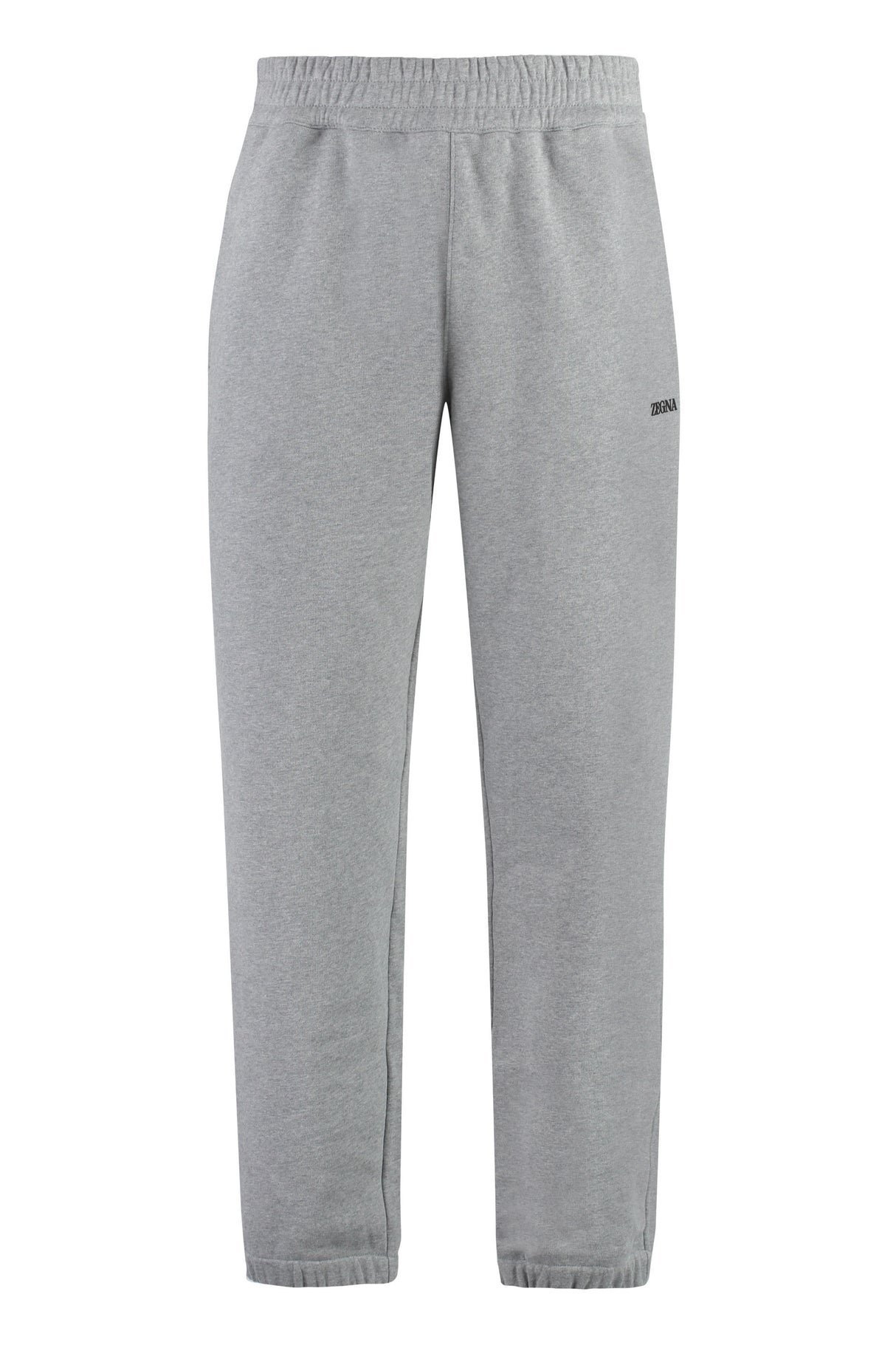 ZEGNA Men's Grey Cotton Track Pants for FW23