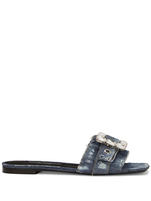 DOLCE & GABBANA Chic Patchwork Leather Sandals for Women