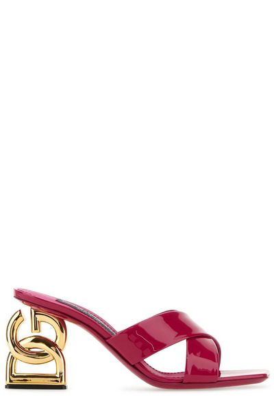 DOLCE & GABBANA Chic Crossover Strap Flat for Women in Ciclamino