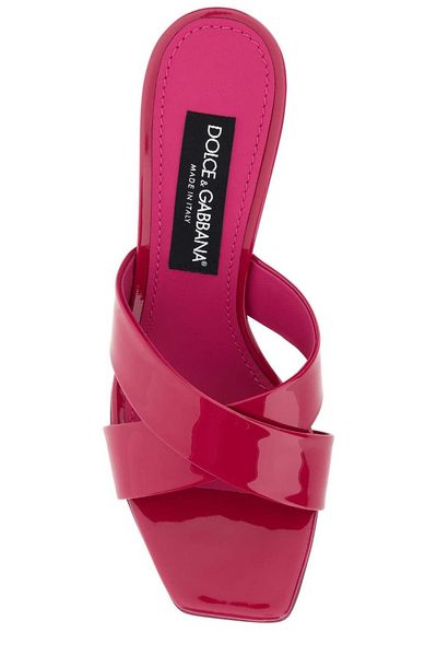 DOLCE & GABBANA Chic Crossover Strap Flat for Women in Ciclamino