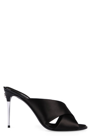 DOLCE & GABBANA Satin Flat with Metal Heel for Women - SS24 Collection