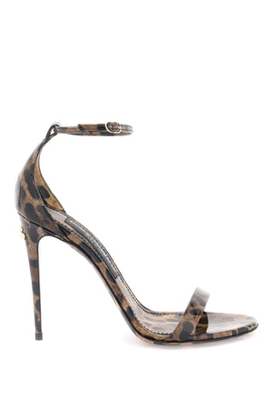 DOLCE & GABBANA Leopard Print Calfskin Sandals