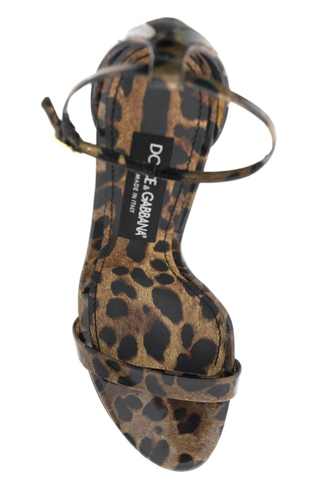 DOLCE & GABBANA Leopard Print Calfskin Sandals