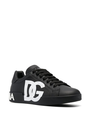 DOLCE & GABBANA Men's Portofino Sneakers with DG Logo