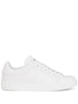 DOLCE & GABBANA White Leather Portofino Sneaker for Men - Spring/Summer 2024