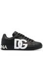 DOLCE & GABBANA Portofino Leather Sneakers - Men's Fashion Footwear