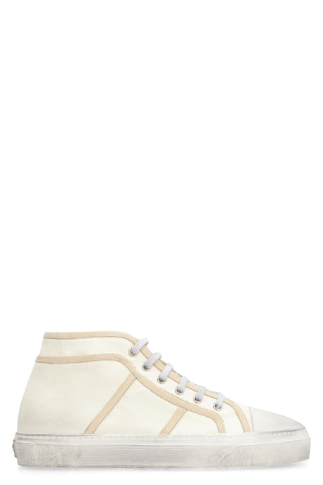 Vintage White Mid-Top Sneakers for Men from DOLCE & GABBANA's SS23 Collection