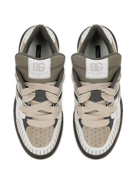 DOLCE & GABBANA 2024 Mens Sneakers in Dove Grey for the Latest 23FW Fashion Trends