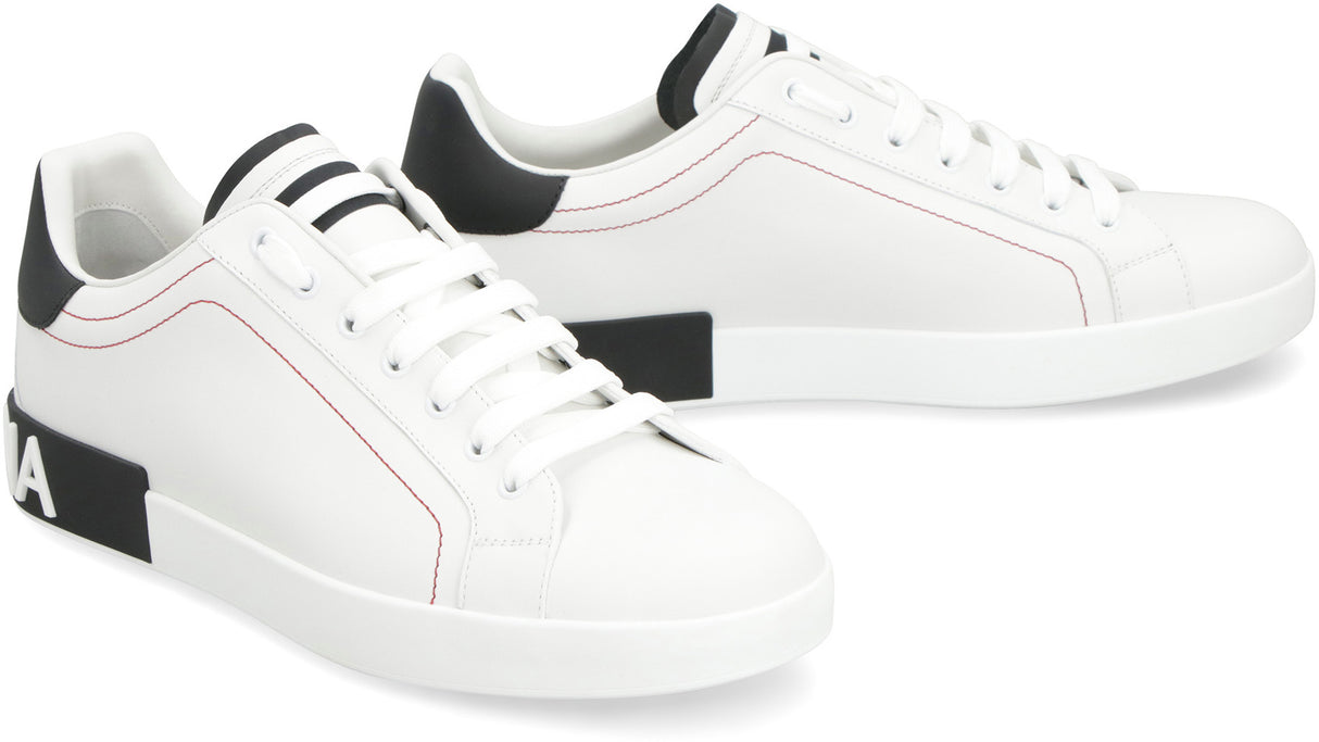 DOLCE & GABBANA Men's White Low-Top Sneakers for FW23