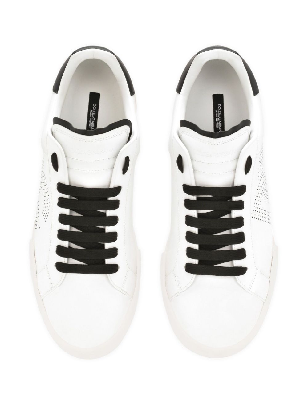 DOLCE & GABBANA Men's Premium Leather Sneakers with Logo Detail