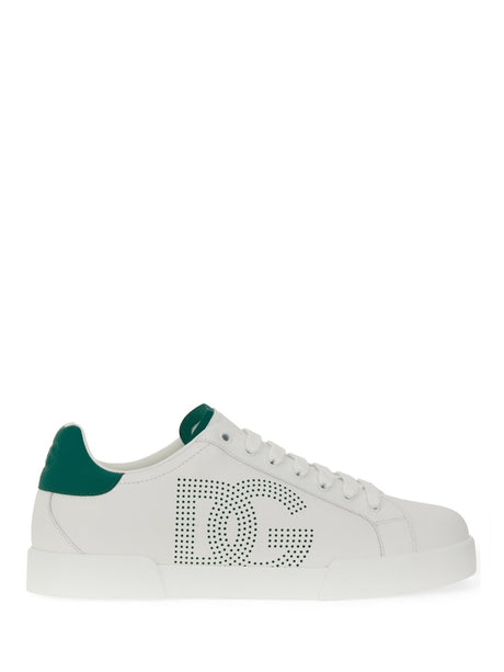 DOLCE & GABBANA Men's Premium Leather Portofino Sneakers