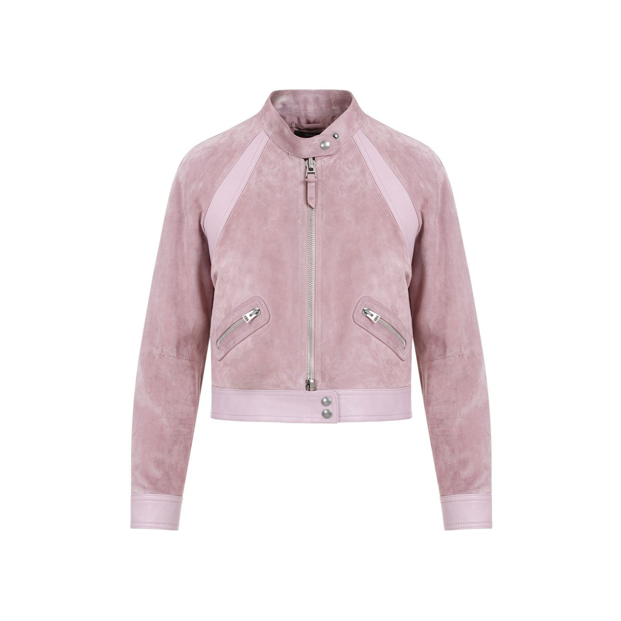 TOM FORD Luxurious Pink & Purple Leather Cropped Jacket for Women
