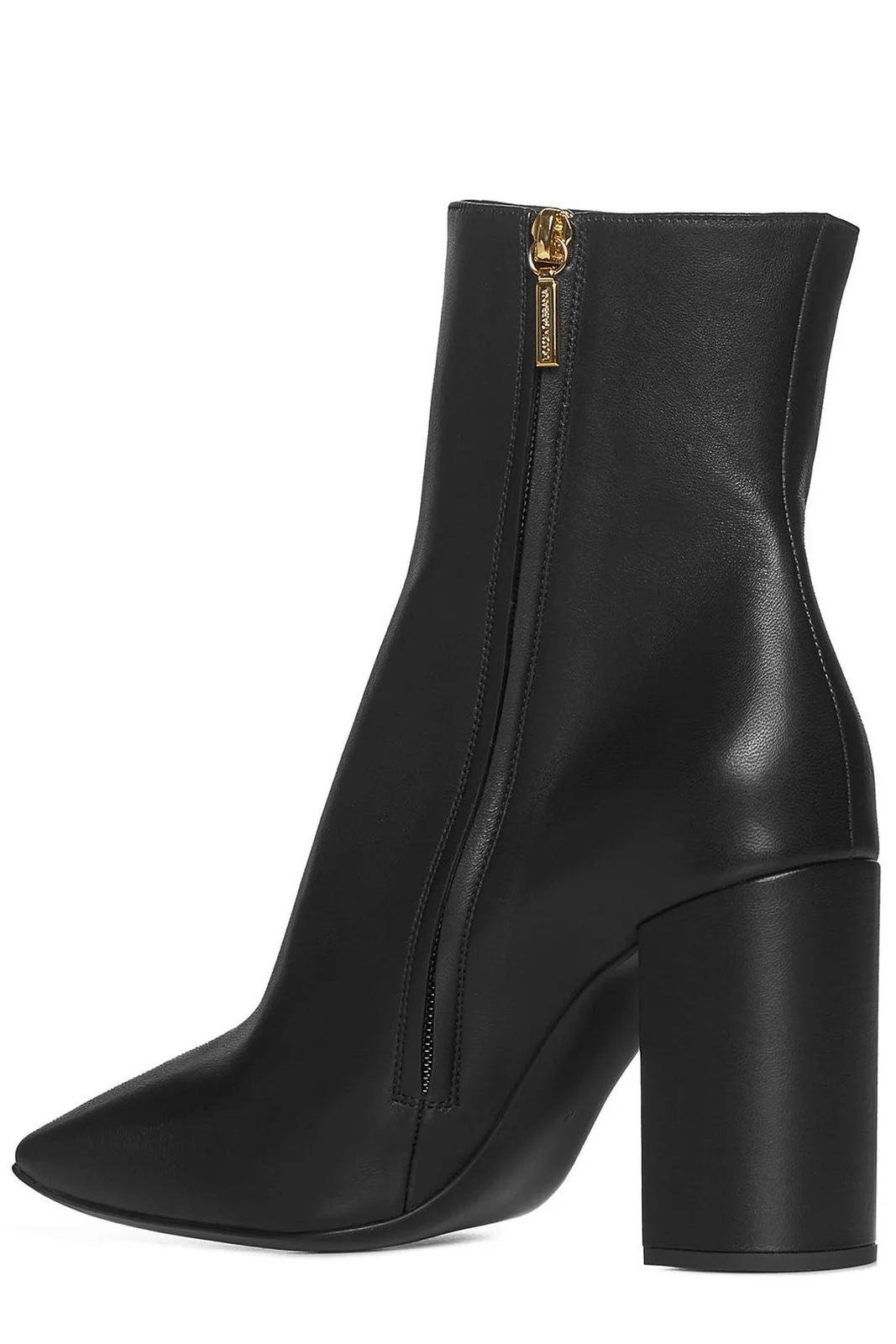 Black Leather Ankle Boots for Women