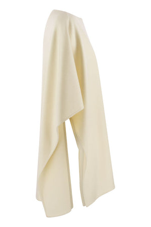 FABIANA FILIPPI White Cashmere Poncho for Women - FW23