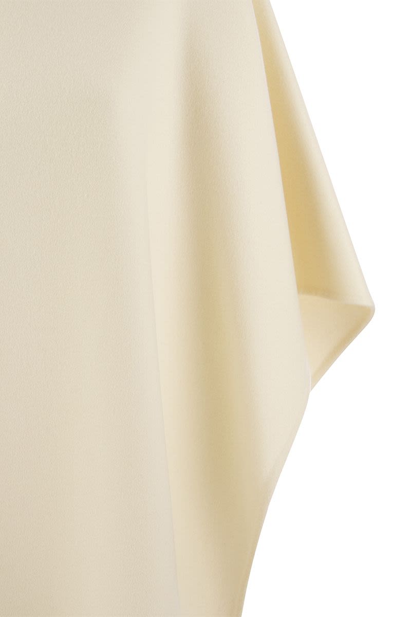 FABIANA FILIPPI White Cashmere Poncho for Women - FW23