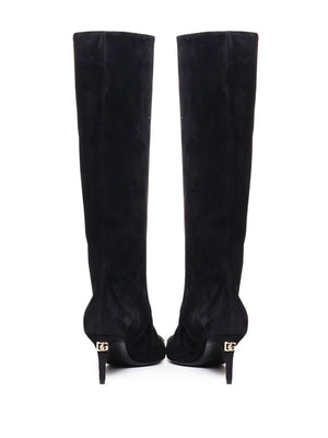 DOLCE & GABBANA Chic Suede Heeled Boots for Women