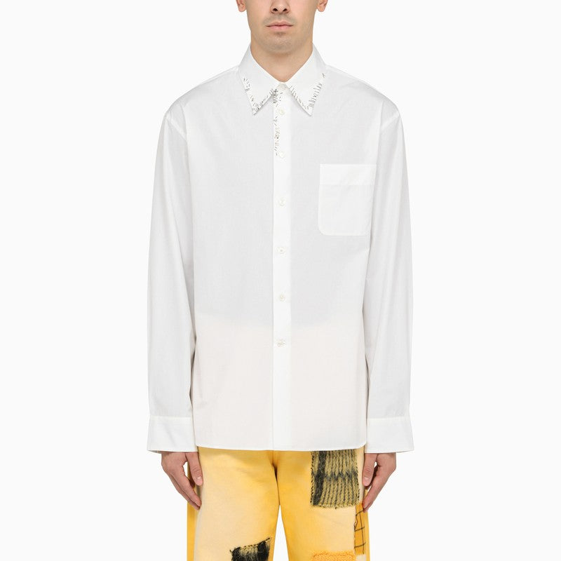 MARNI Classic White Poplin Shirt for Men for SS24