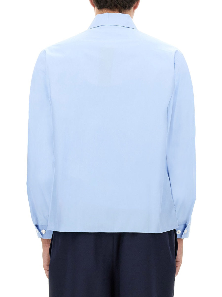 MARNI Men's Oversized Logo Woven Shirt - Size 50