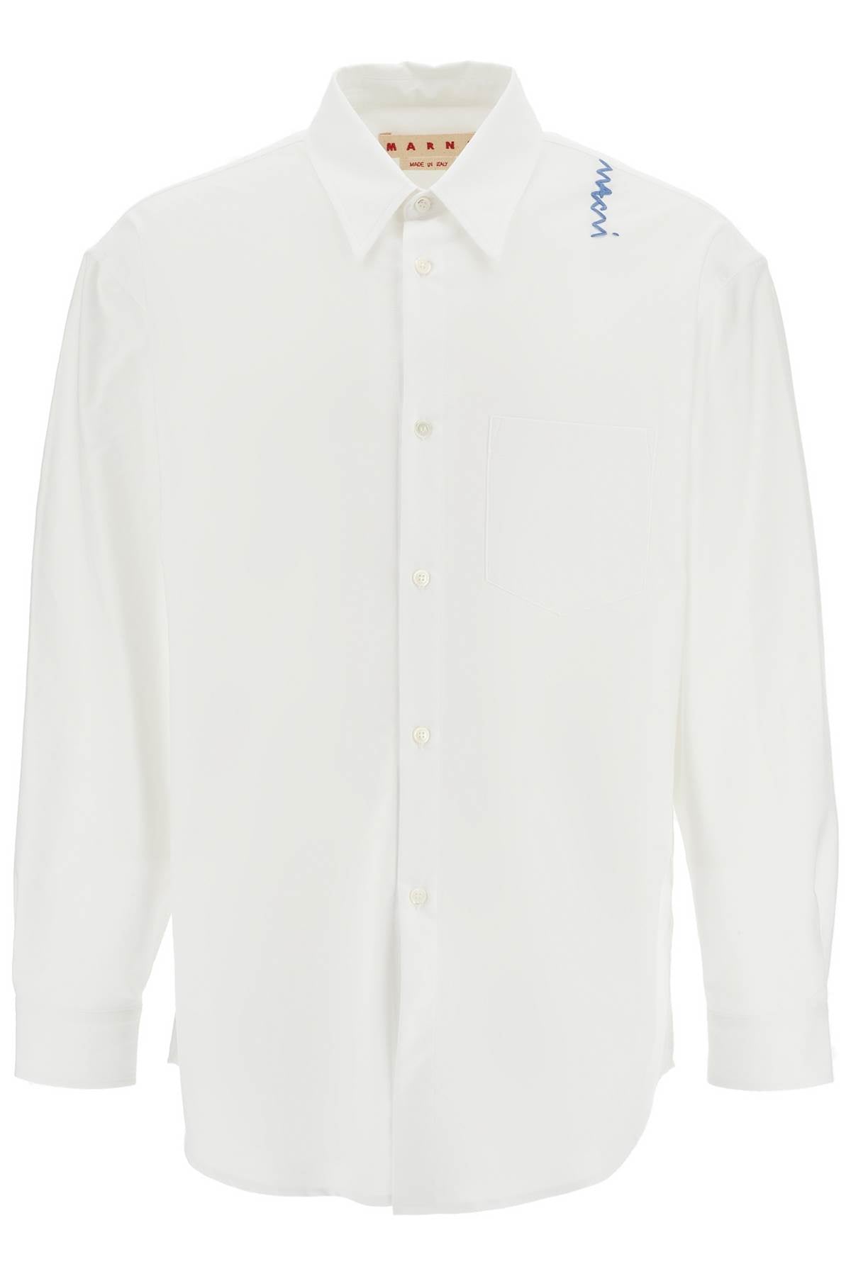 MARNI Men's Classic Oxford Shirt with Pocket Detail