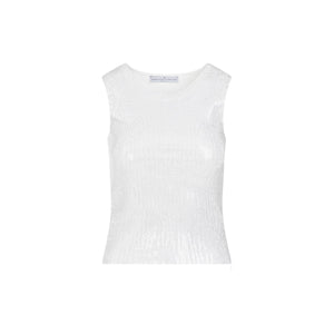 Áo tank top kim loại cotton phong cách cho phái nữ - Bộ sưu tập SS24