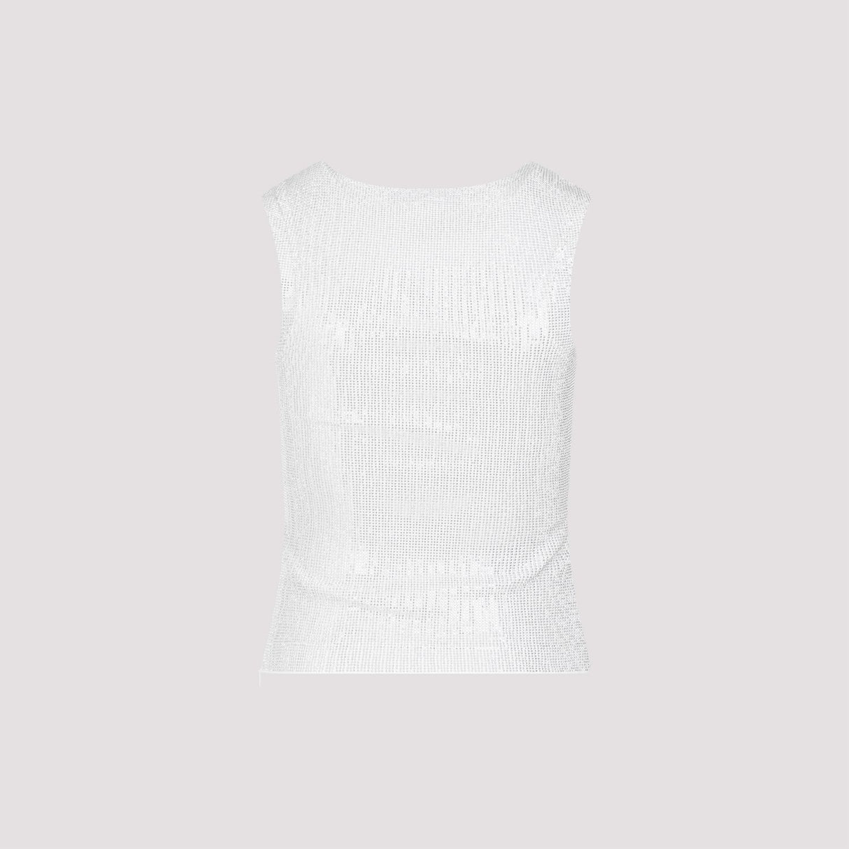 ERMANNO SCERVINO Metallic Knit Tank Top for Women, SS24 Collection