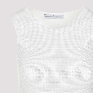 ERMANNO SCERVINO Metallic Knit Tank Top for Women, SS24 Collection