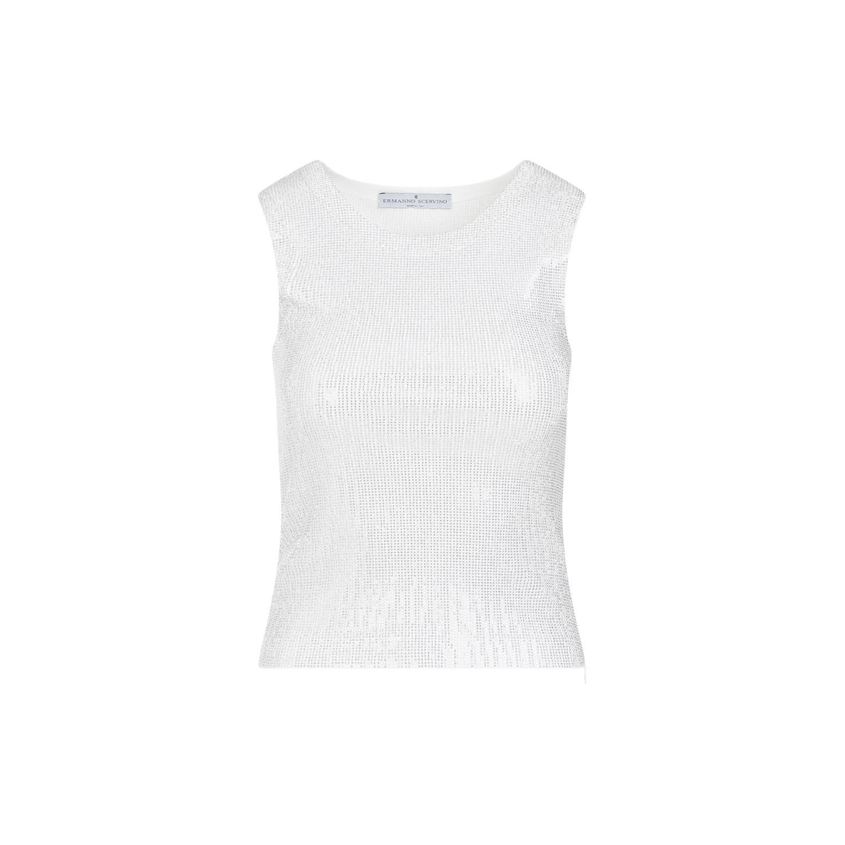 ERMANNO SCERVINO Metallic Knit Tank Top for Women, SS24 Collection