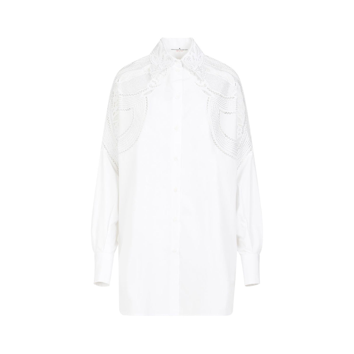 قميص من القطن للنساء باللون الأبيض من مجموعة SS24