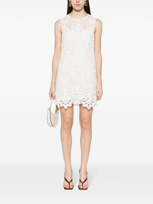 ERMANNO SCERVINO Elegant White Embroidered Lace Short Dress for Women