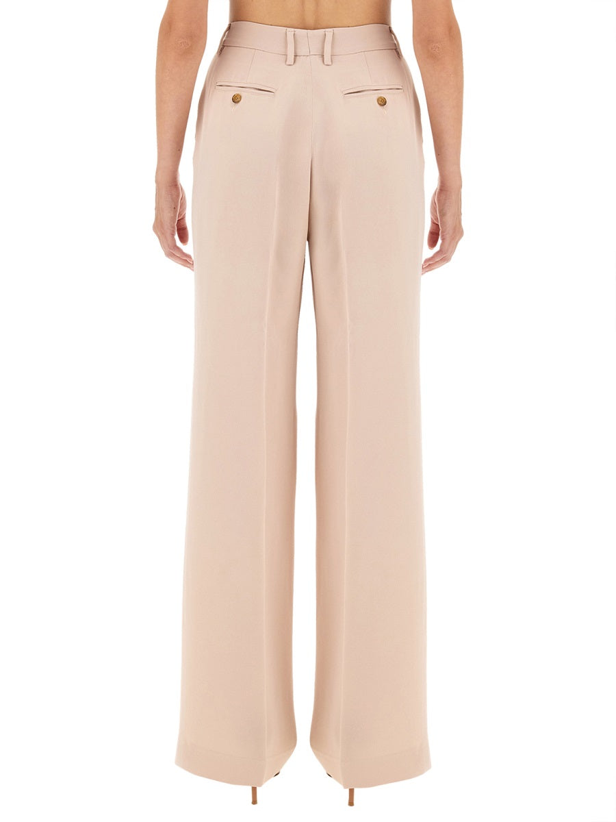 KITON Regular Fit Satin Pants in Soft Pink (Size 42 IT)