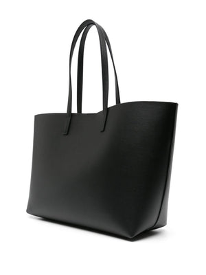 حقيبة يد جلدية سوداء أصلية مع شعار ورقة اكانثاس الشهير