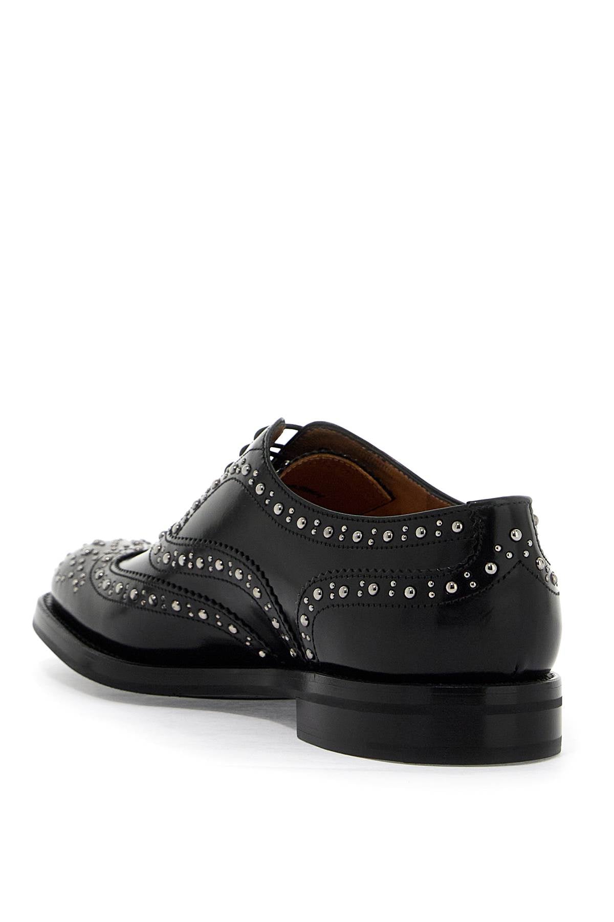 CHURCH'S Elegant Brogue Oxford Lace-Ups with Micro Studs