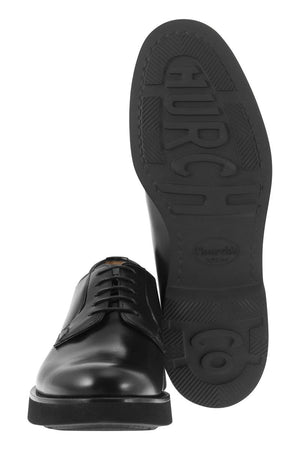 CHURCH'S Black Leather Derby Dress Shoes for Women