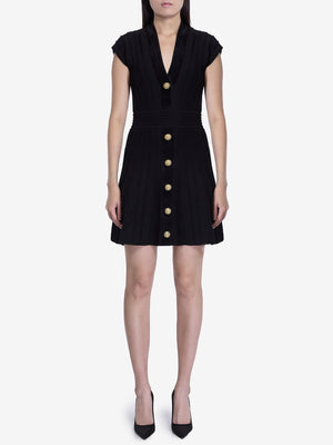 BALMAIN Effortless Black Velvet Mini Dress