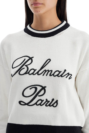 BALMAIN Chic Boxy Cotton-Lyocell Blend Crew Neck Shirt