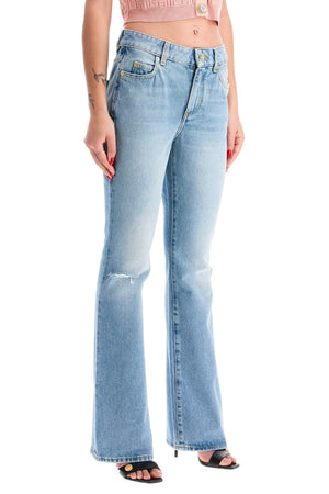 Quần Jeans Ống Loa Cạp Trung