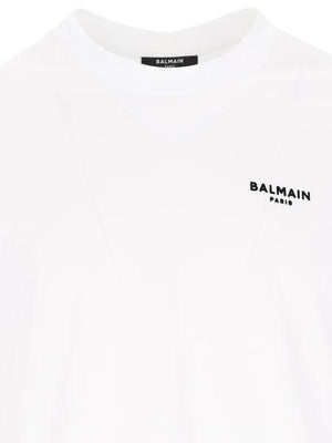 BALMAIN 24FW Men's T-Shirt in Gab Blanc Noir - Fashion Staple for Every Season