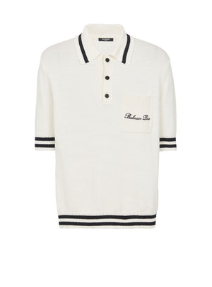 BALMAIN Signature Wool Polo for Men - Luxe Comfort