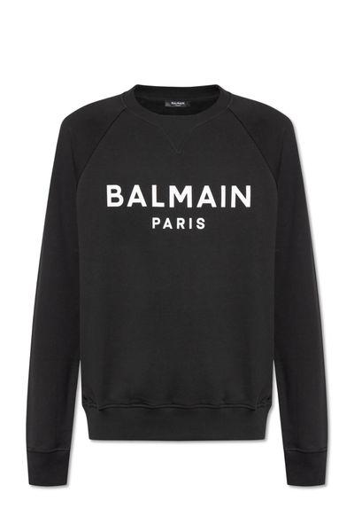 BALMAIN Signature Print Crewneck Sweatshirt