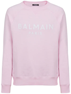 BALMAIN Signature Print Crewneck Sweatshirt