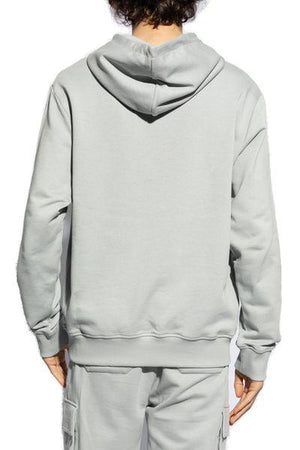 Áo hoodie cotton đen có in logo