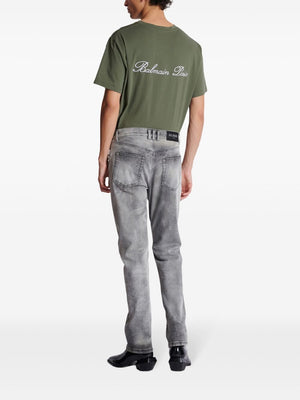 BALMAIN Contemporary Grey Wash Denim Jeans