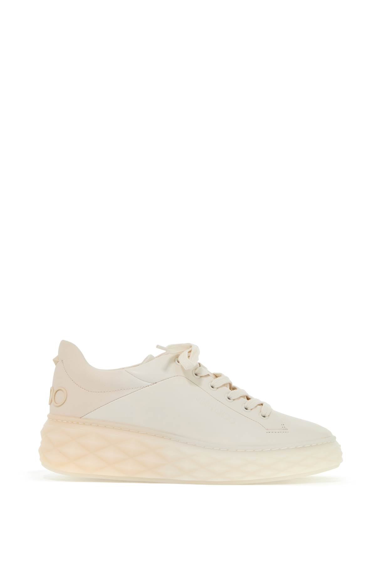 JIMMY CHOO Faceted Leather Sneakers with Maxi Sole for Women