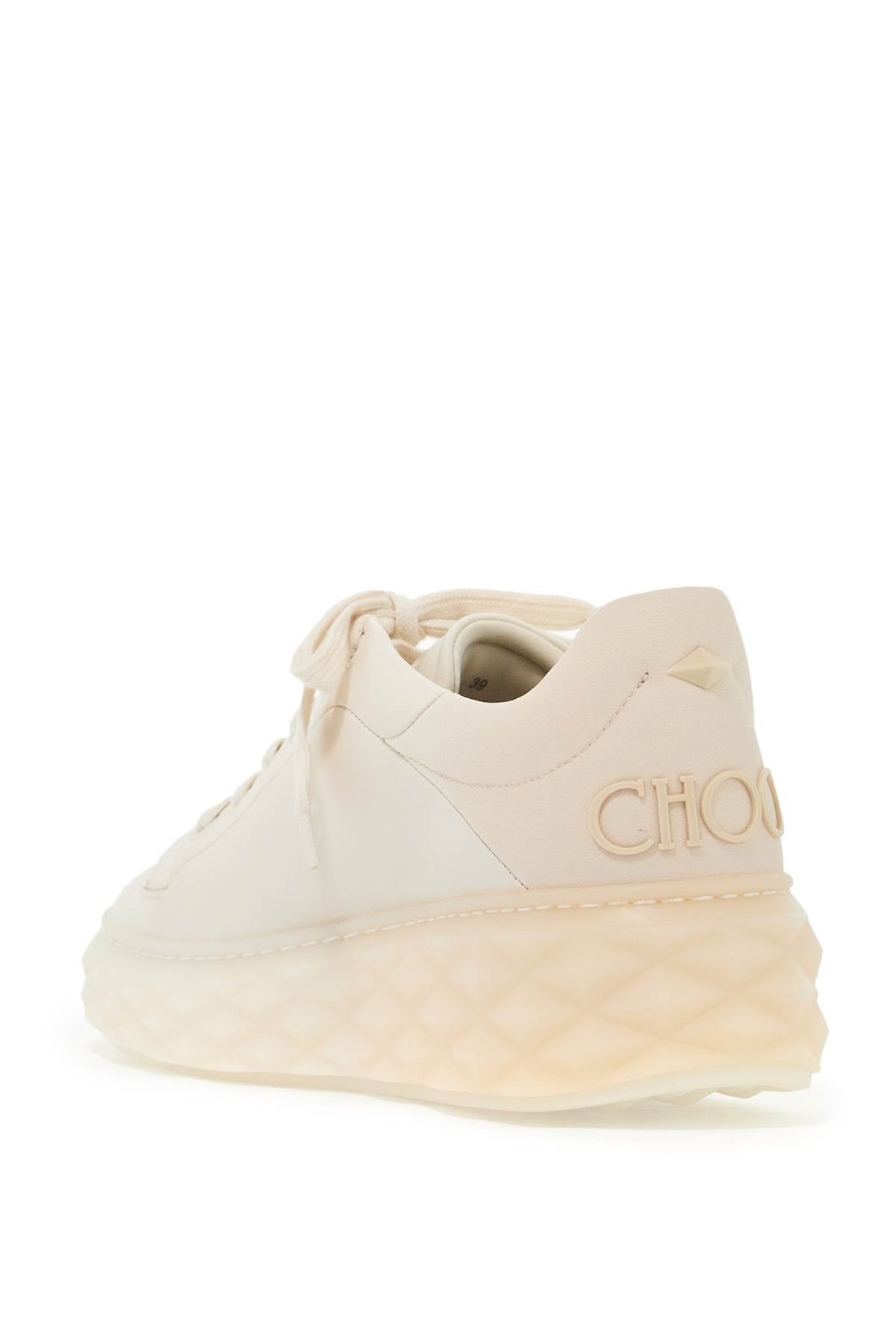 JIMMY CHOO Faceted Leather Sneakers with Maxi Sole for Women